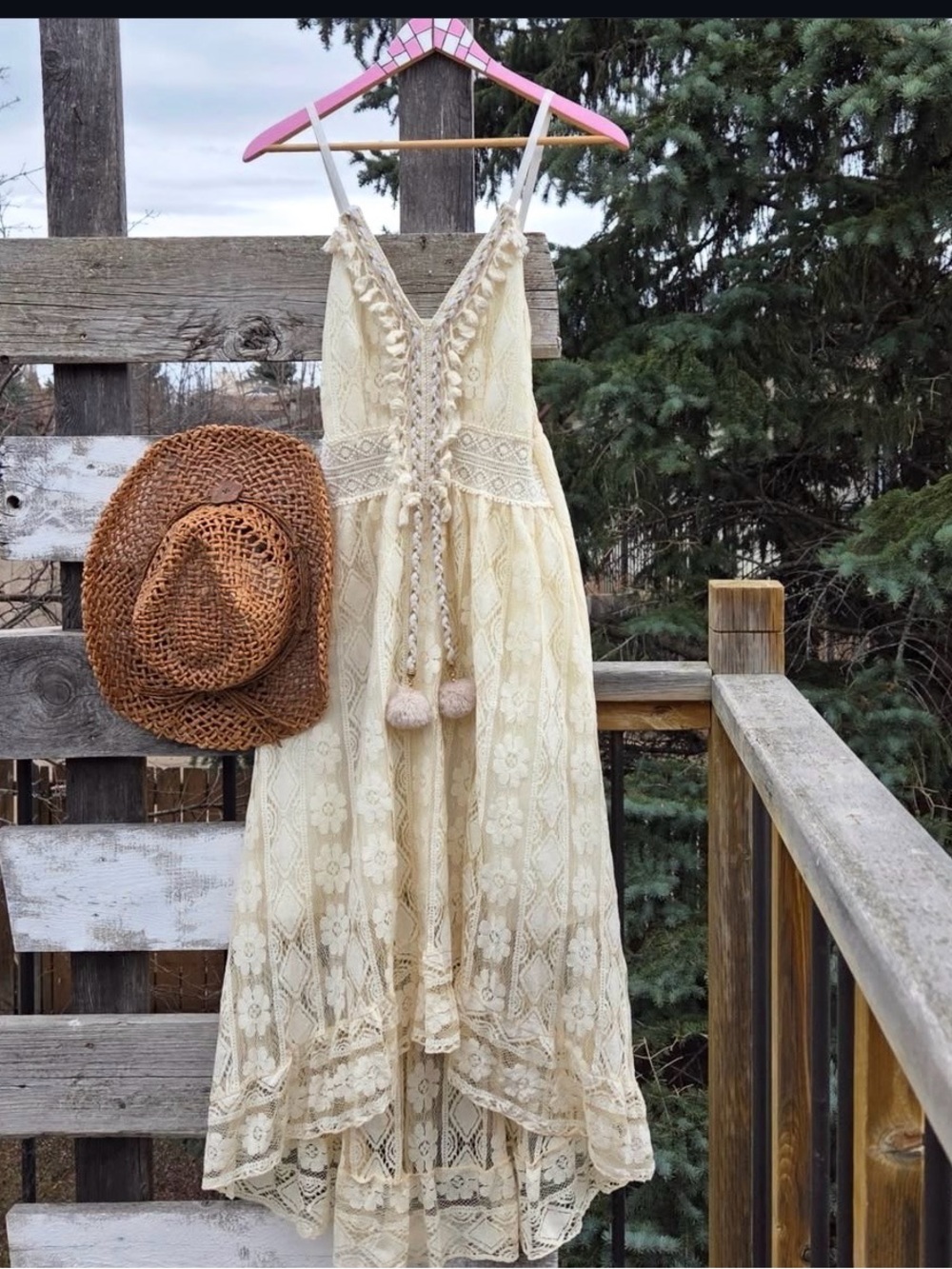 Cider Lace Maxi Dress in Cream